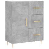 High sideboard Concrete gray 69.5x34x180 cm Engineered wood