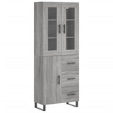 Buffet haut Sonoma gris 69,5x34x180 cm Bois d'ingénierie