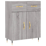 Buffet haut Sonoma gris 69,5x34x180 cm Bois d'ingénierie