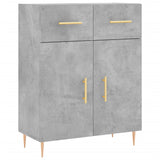 High sideboard Concrete gray 69.5x34x180 cm Engineered wood