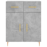 High sideboard Concrete gray 69.5x34x180 cm Engineered wood