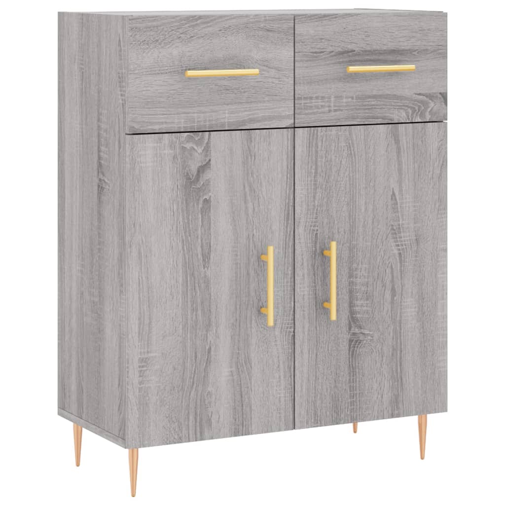 Buffet haut Sonoma gris 69,5x34x180 cm Bois d'ingénierie