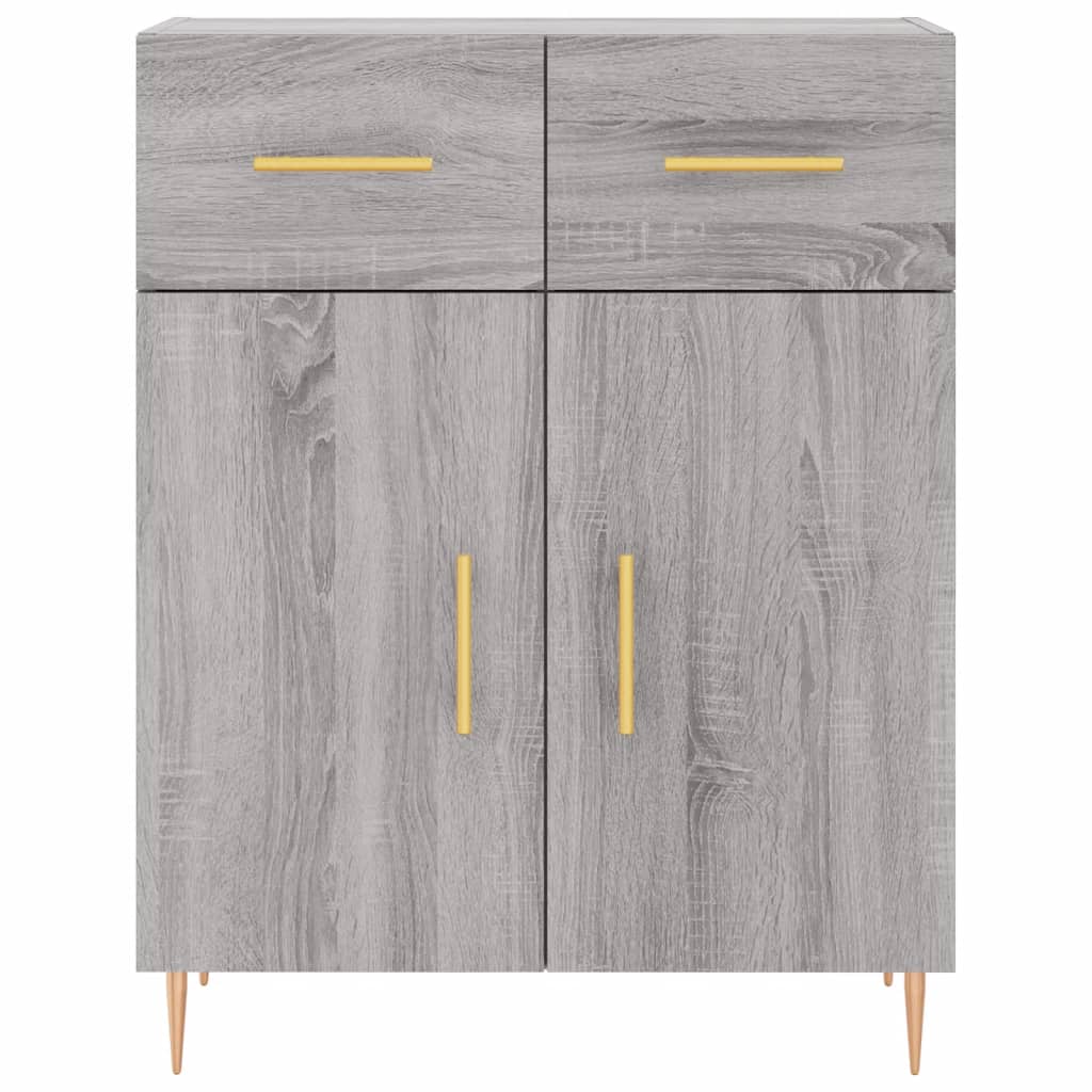 Buffet haut Sonoma gris 69,5x34x180 cm Bois d'ingénierie