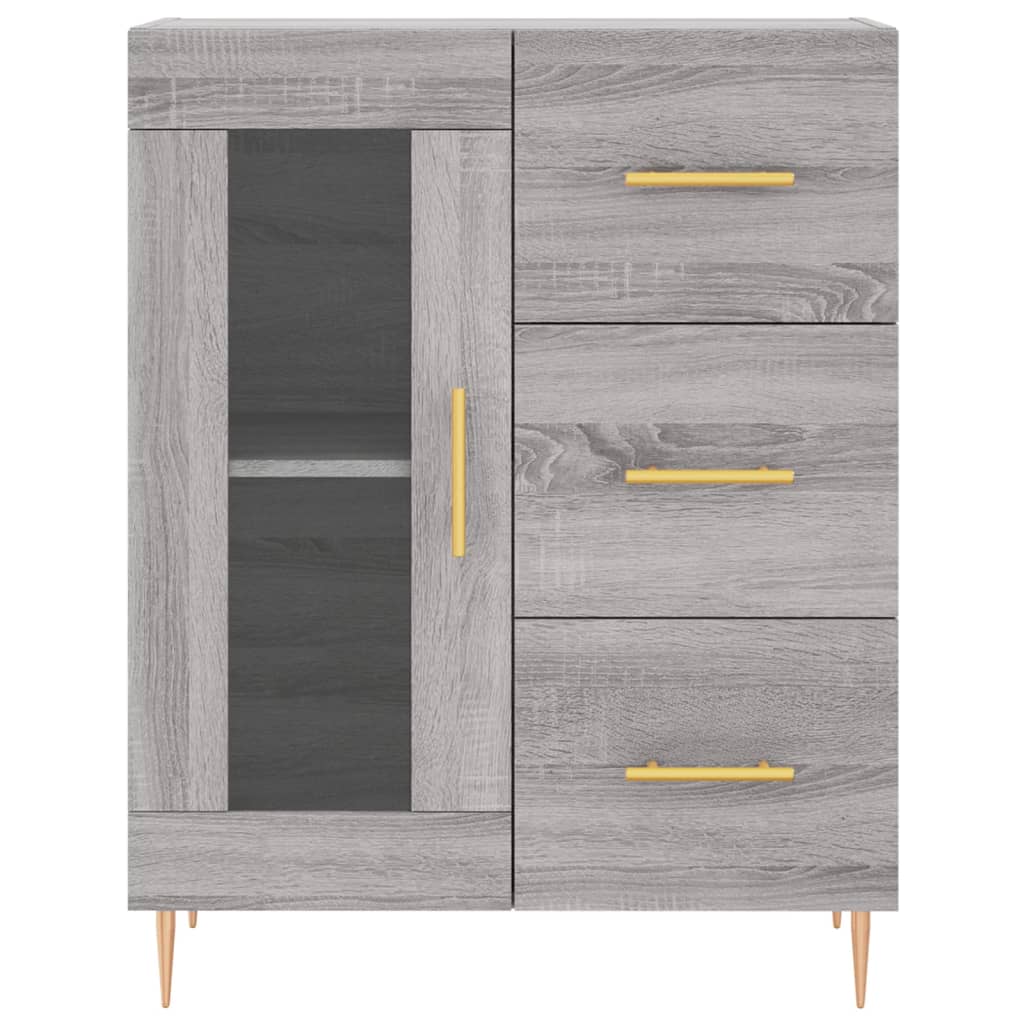 Buffet haut Sonoma gris 69,5x34x180 cm Bois d'ingénierie