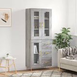 Buffet haut Sonoma gris 69,5x34x180 cm Bois d'ingénierie