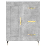 High sideboard Concrete gray 69.5x34x180 cm Engineered wood