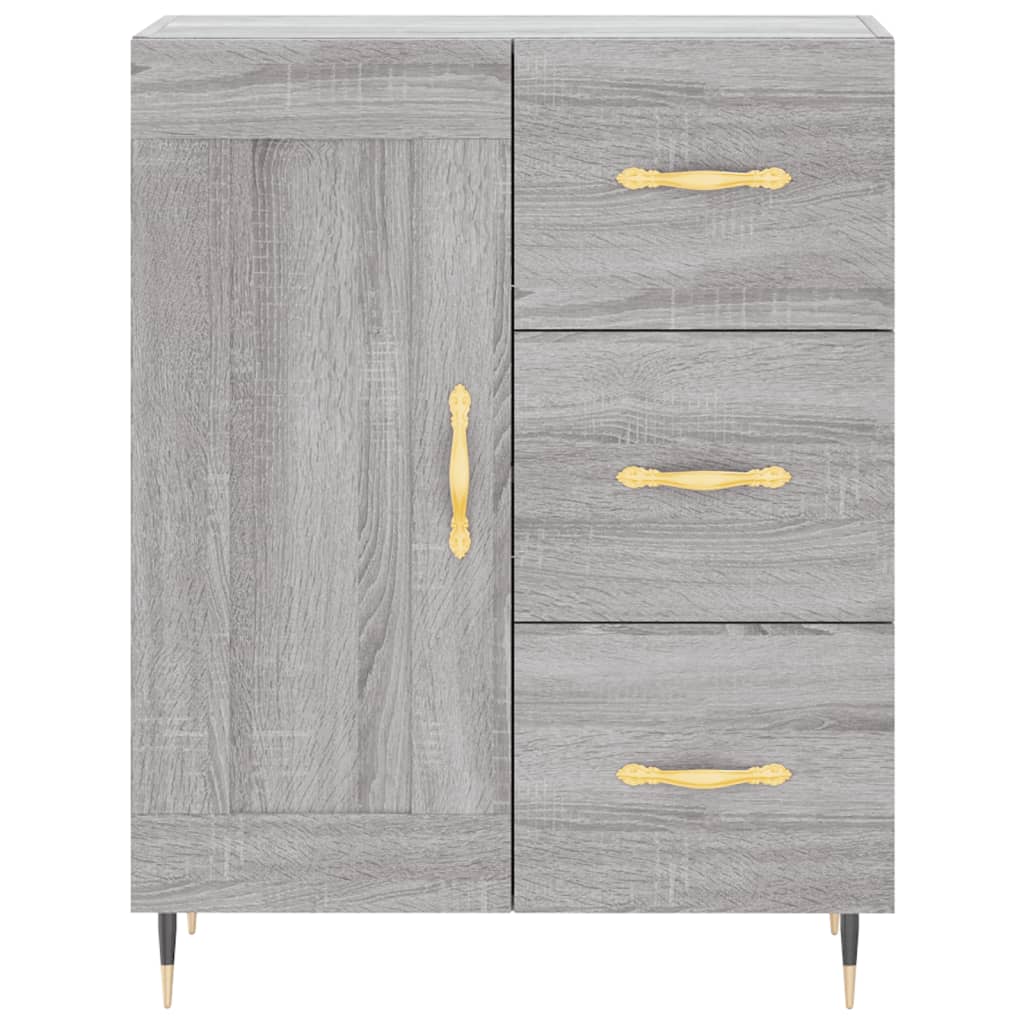 Buffet haut Sonoma gris 69,5x34x180 cm Bois d'ingénierie