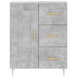 High sideboard Concrete gray 69.5x34x180 cm Engineered wood