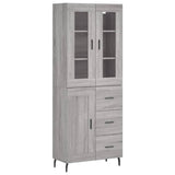 Sonoma high sideboard gray 69.5x34x180 cm Engineered wood