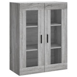 Sonoma high sideboard gray 69.5x34x180 cm Engineered wood