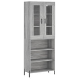 Buffet haut Sonoma gris 69,5x34x180 cm Bois d'ingénierie