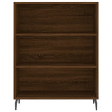 High sideboard Brown oak 69.5x34x180 cm Engineered wood