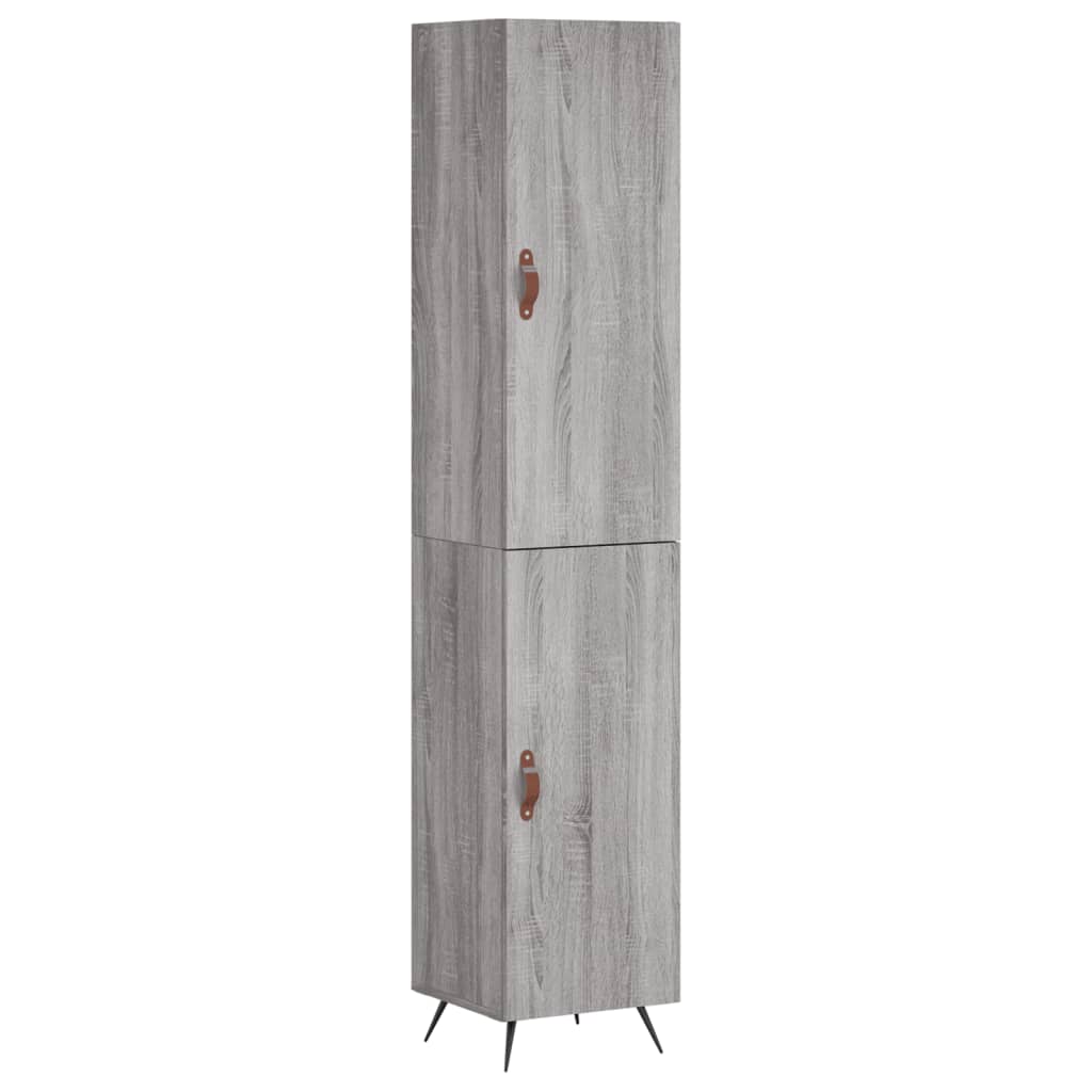 Buffet haut Sonoma gris 34,5x34x180 cm Bois d'ingénierie