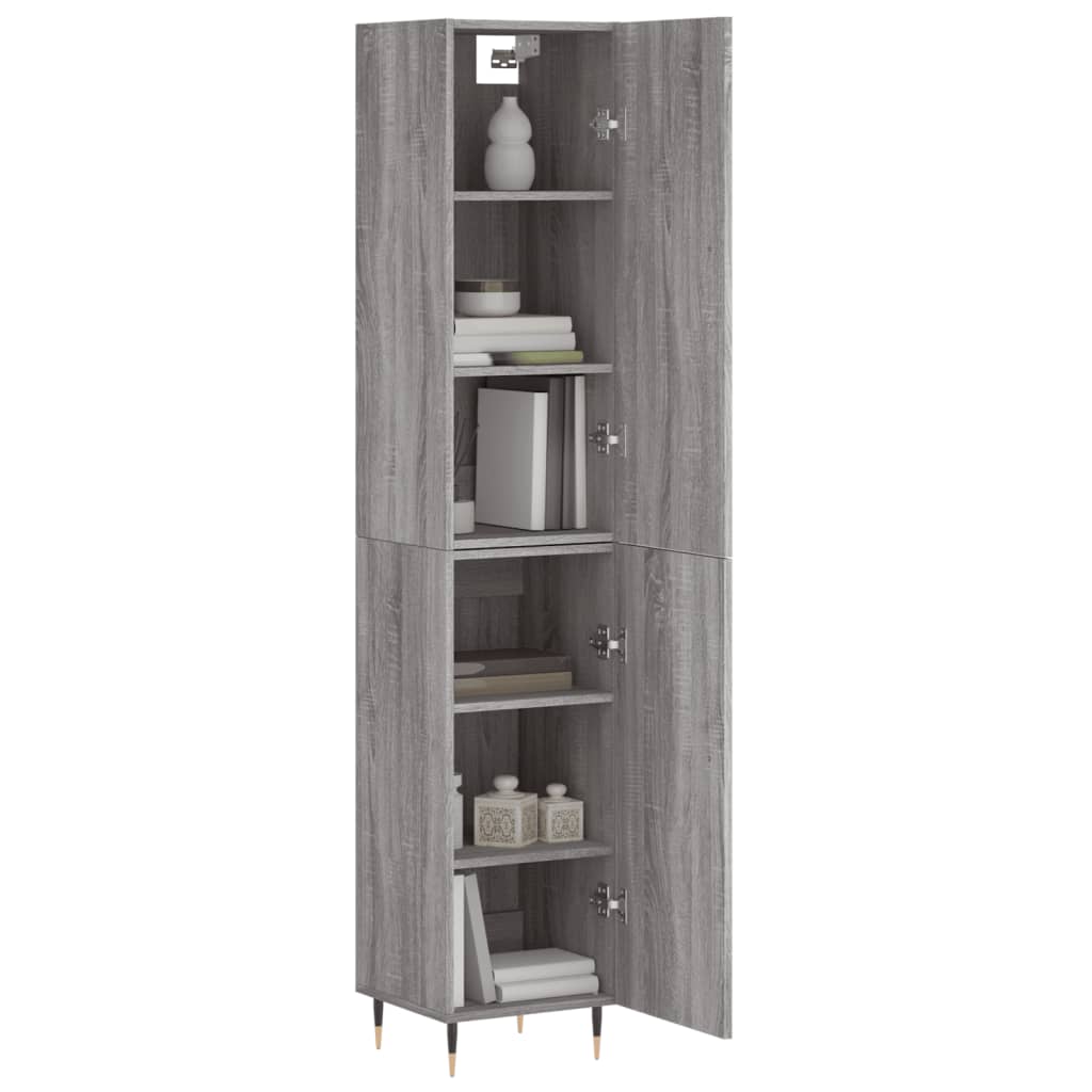 Buffet haut Sonoma gris 34,5x34x180 cm Bois d'ingénierie