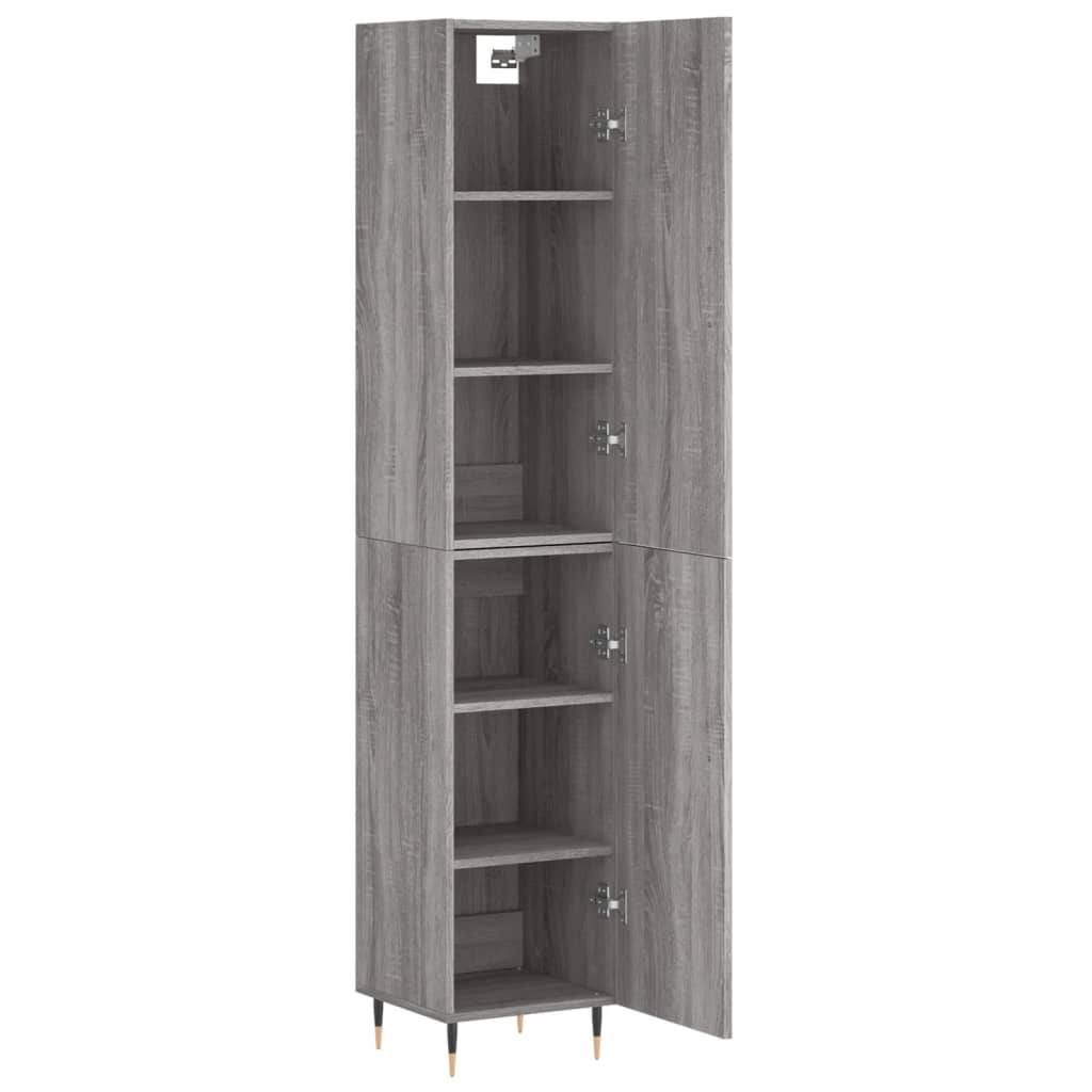 Buffet haut Sonoma gris 34,5x34x180 cm Bois d'ingénierie