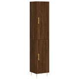 Buffet haut Chêne marron 34,5x34x180 cm Bois d'ingénierie