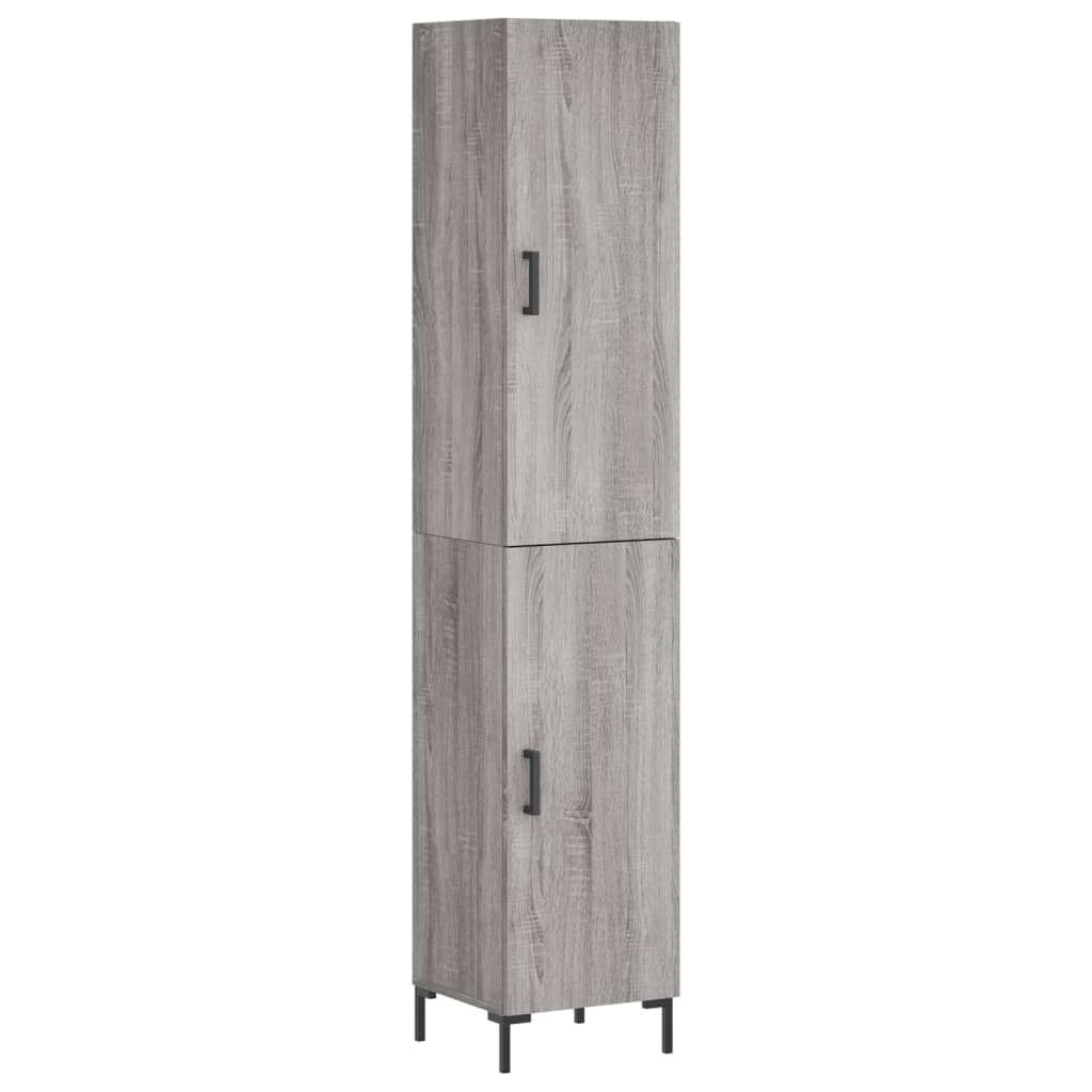 Buffet haut Sonoma gris 34,5x34x180 cm Bois d'ingénierie