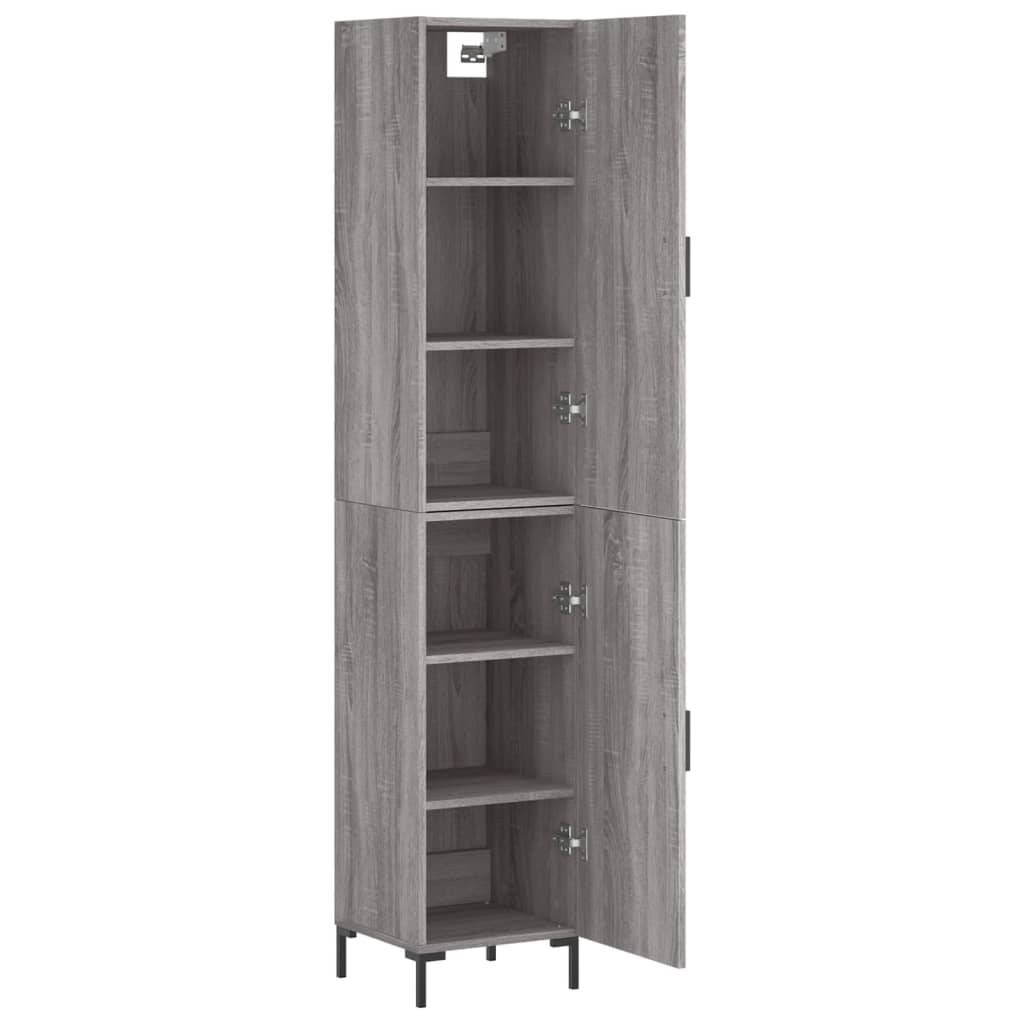 Buffet haut Sonoma gris 34,5x34x180 cm Bois d'ingénierie