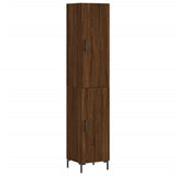 Buffet haut Chêne marron 34,5x34x180 cm Bois d'ingénierie