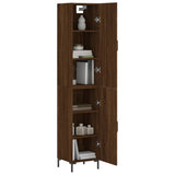 Buffet haut Chêne marron 34,5x34x180 cm Bois d'ingénierie