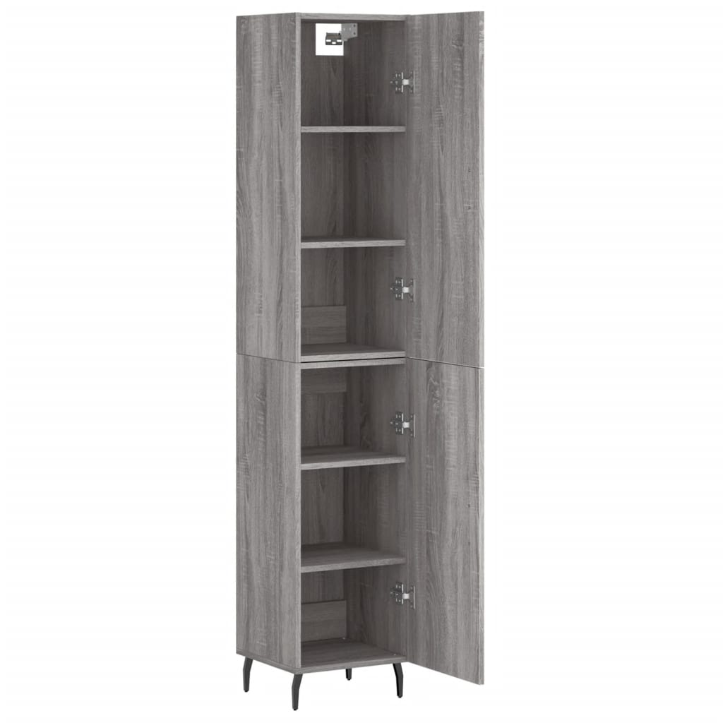 Buffet haut Sonoma gris 34,5x34x180 cm Bois d'ingénierie