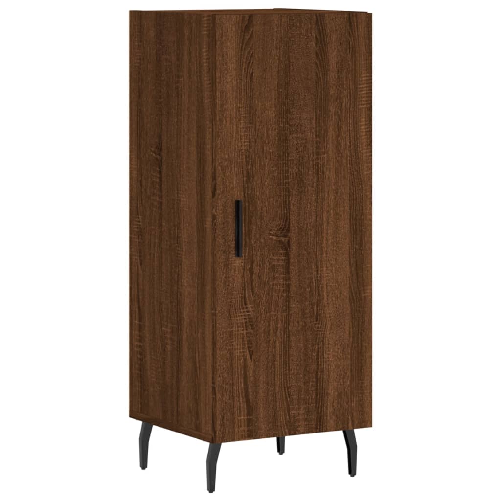 Buffet haut Chêne marron 34,5x34x180 cm Bois d'ingénierie