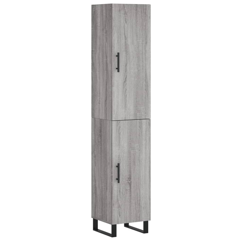 Buffet haut Sonoma gris 34,5x34x180 cm Bois d'ingénierie