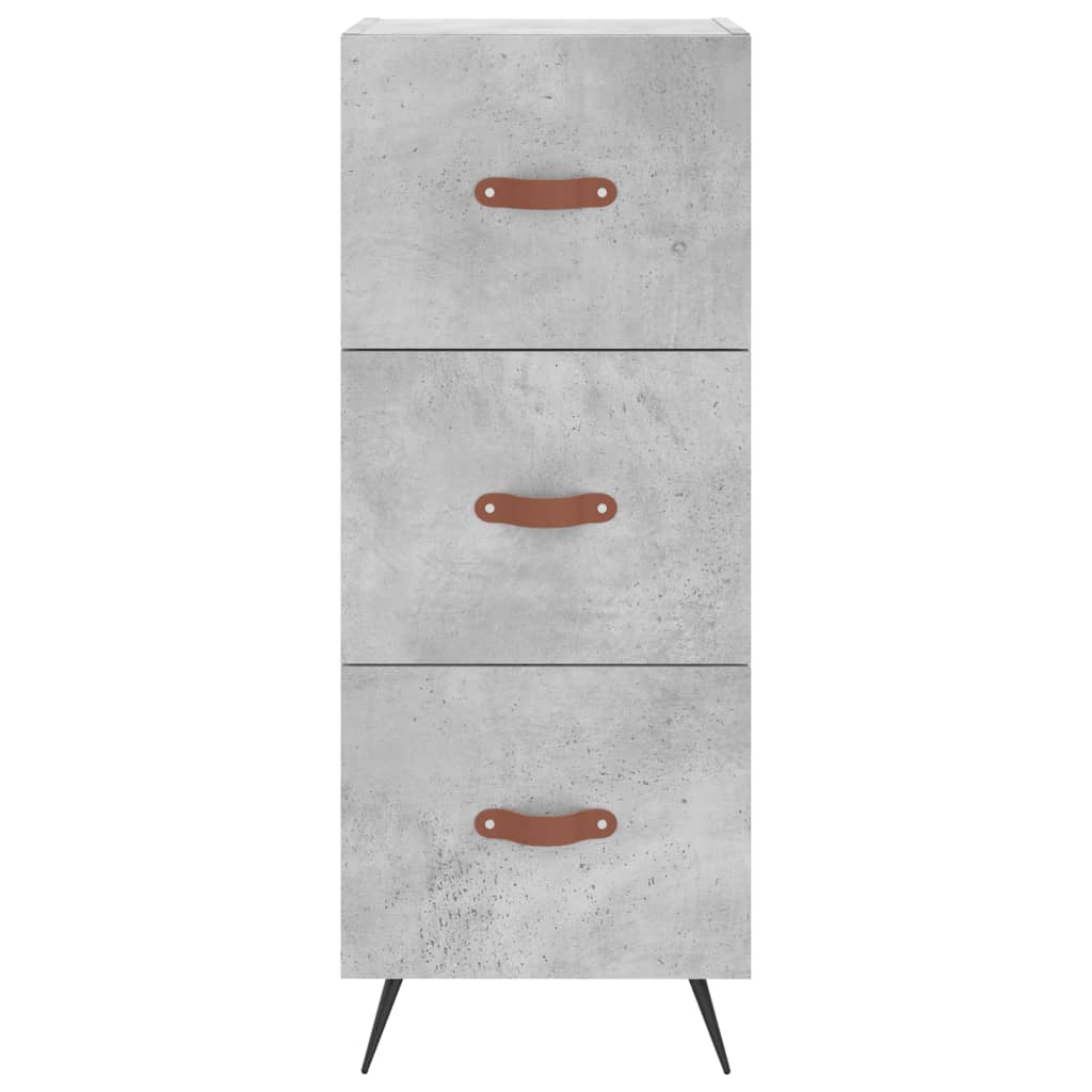 High sideboard Concrete gray 34.5x34x180 cm Engineered wood