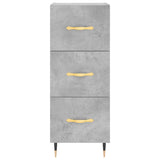 High sideboard Concrete gray 34.5x34x180 cm Engineered wood