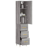 Buffet haut Sonoma gris 34,5x34x180 cm Bois d'ingénierie