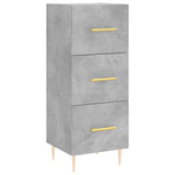 High sideboard Concrete gray 34.5x34x180 cm Engineered wood