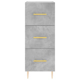 High sideboard Concrete gray 34.5x34x180 cm Engineered wood