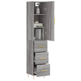 Buffet haut Sonoma gris 34,5x34x180 cm Bois d'ingénierie