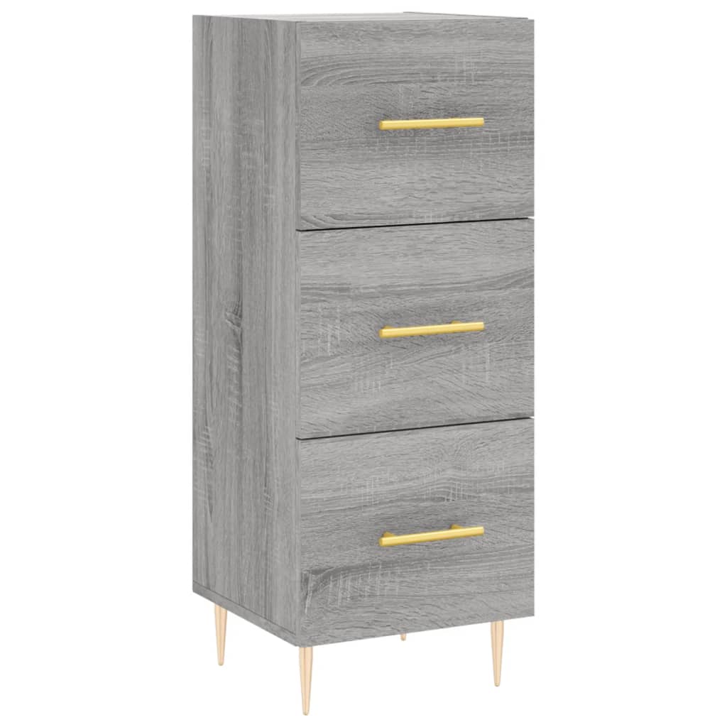 Sonoma hohes Sideboard grau 34,5x34x180 cm Holzwerkstoff