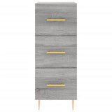 Sonoma hohes Sideboard grau 34,5x34x180 cm Holzwerkstoff