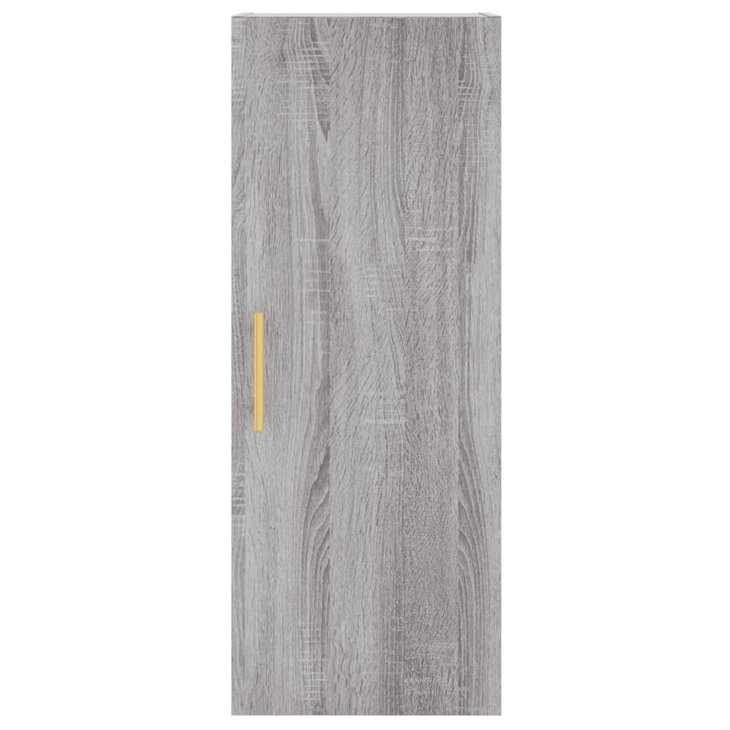 Sonoma hohes Sideboard grau 34,5x34x180 cm Holzwerkstoff