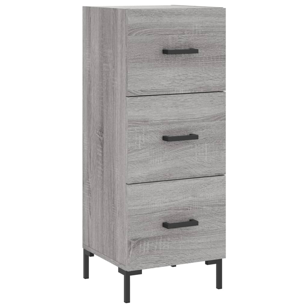 Sonoma hohes Sideboard grau 34,5x34x180 cm Holzwerkstoff