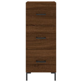 Buffet haut Chêne marron 34,5x34x180 cm Bois d'ingénierie