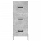 High sideboard Concrete gray 34.5x34x180 cm Engineered wood