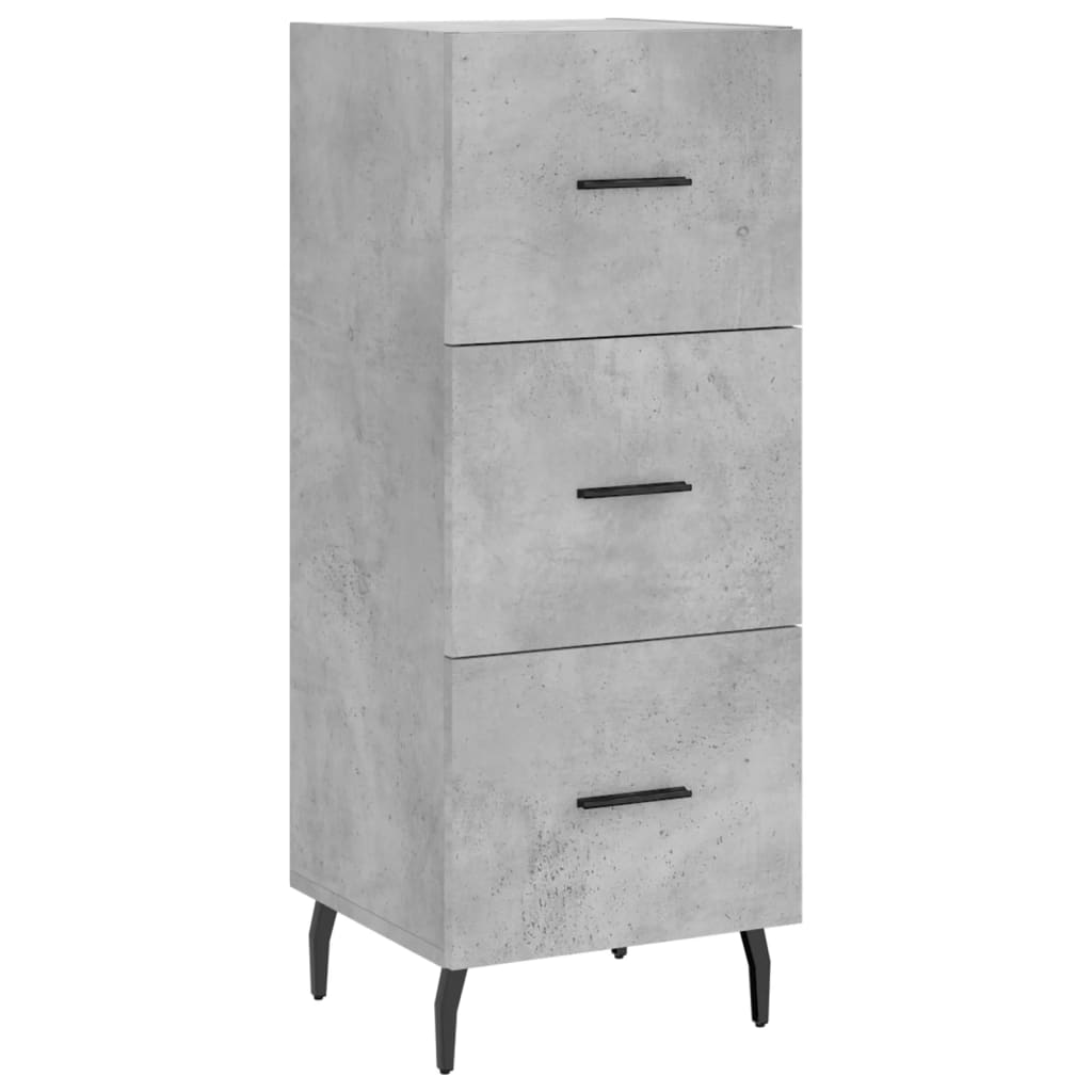 High sideboard Concrete gray 34.5x34x180 cm Engineered wood