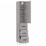 Buffet haut Sonoma gris 34,5x34x180 cm Bois d'ingénierie