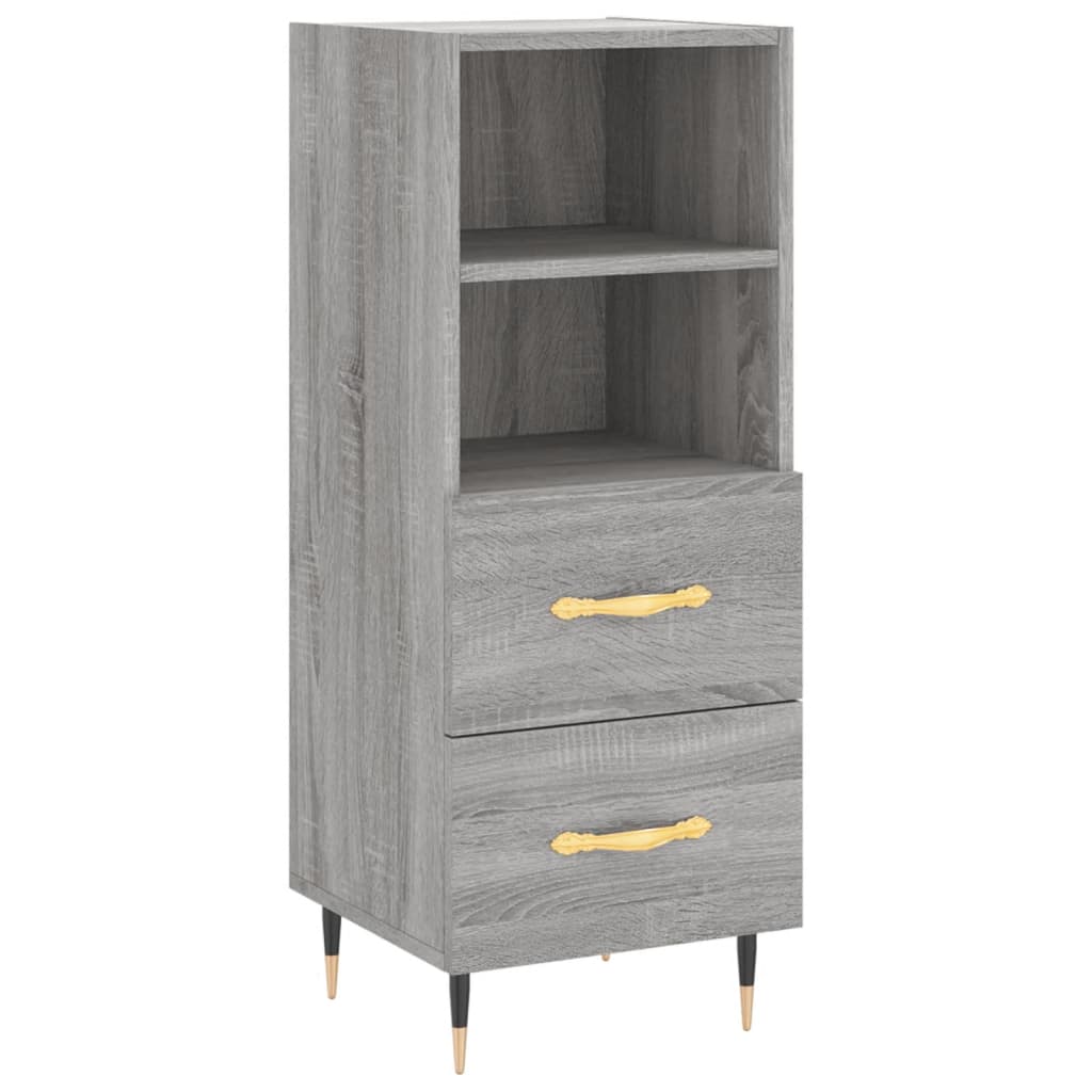 Buffet haut Sonoma gris 34,5x34x180 cm Bois d'ingénierie