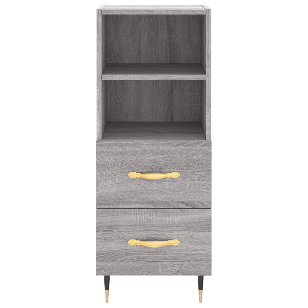 Buffet haut Sonoma gris 34,5x34x180 cm Bois d'ingénierie