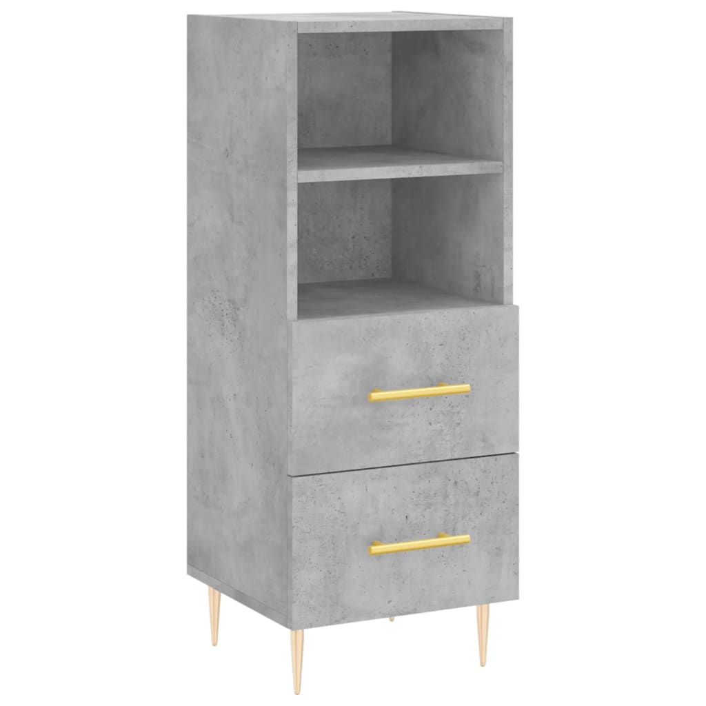 High sideboard Concrete gray 34.5x34x180 cm Engineered wood