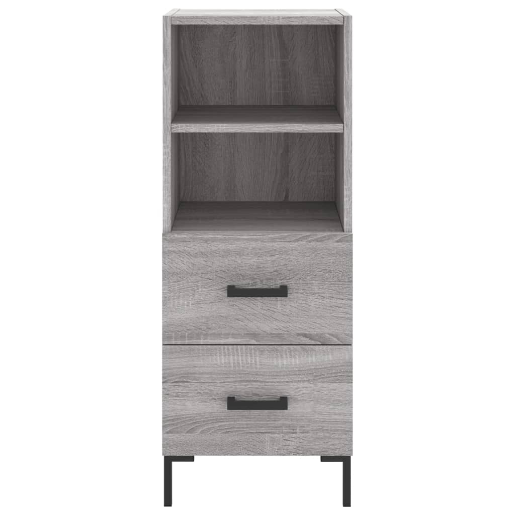 Sonoma hohes Sideboard grau 34,5x34x180 cm Holzwerkstoff