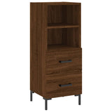 Buffet haut Chêne marron 34,5x34x180 cm Bois d'ingénierie