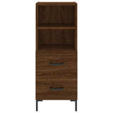 Buffet haut Chêne marron 34,5x34x180 cm Bois d'ingénierie