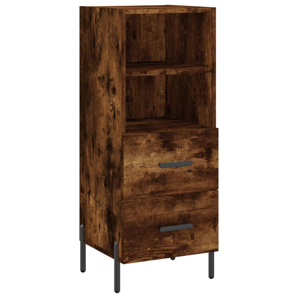 Hohes Sideboard Räuchereiche 34,5x34x180 cm Holzwerkstoff