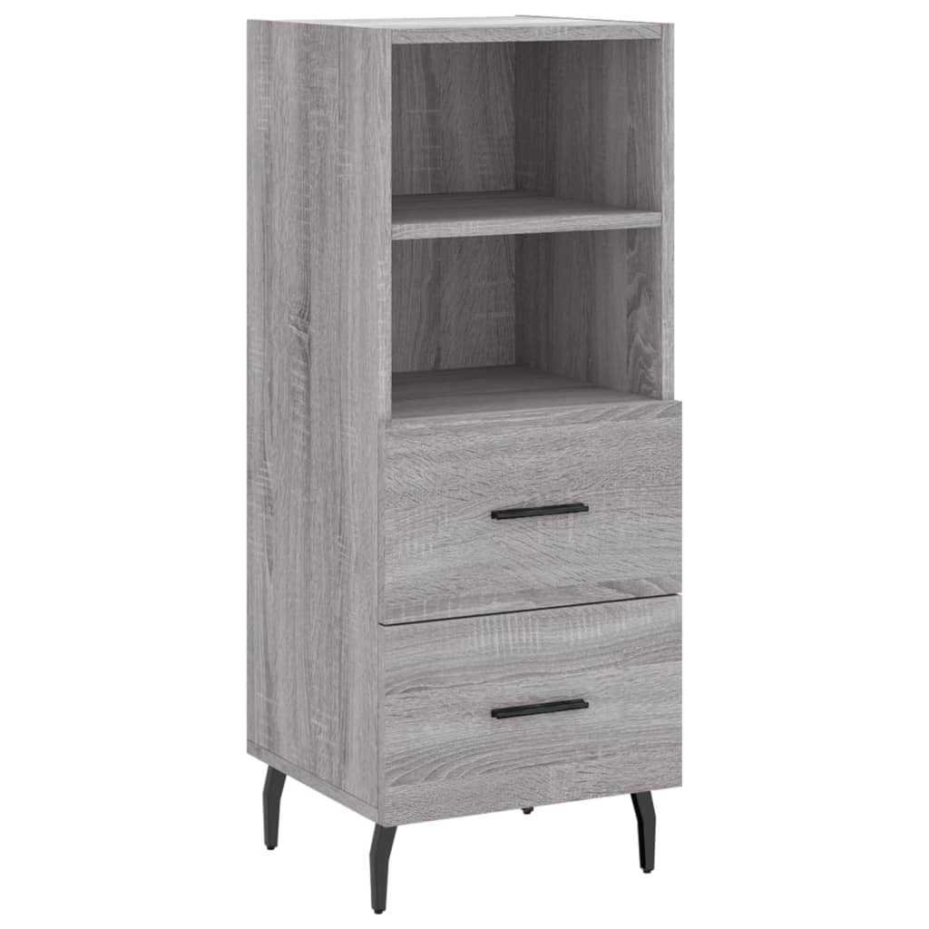 Sonoma hohes Sideboard grau 34,5x34x180 cm Holzwerkstoff