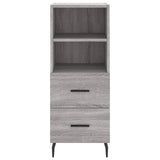 Sonoma hohes Sideboard grau 34,5x34x180 cm Holzwerkstoff